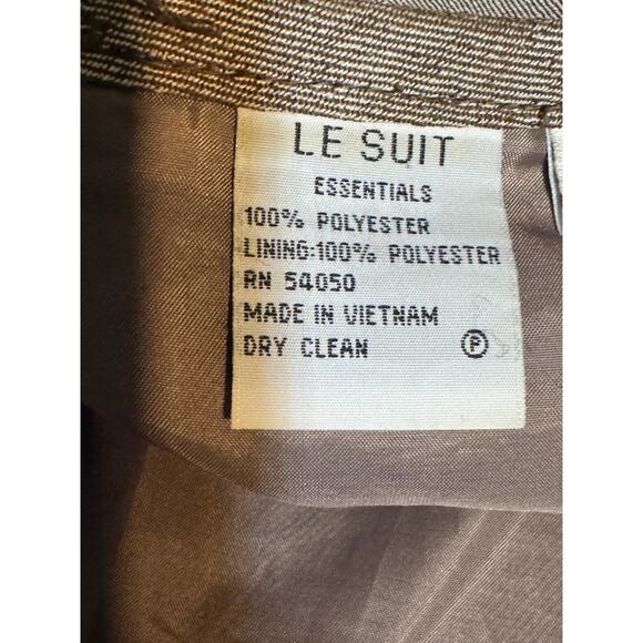 Le Suit Essentials Brown Tweed Pleated Midi Skirt Size 14 Career Workwear - Picture 5 of 7